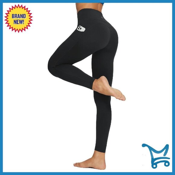 High Waisted Tummy Control Leggings with Pockets for Women Workout Yoga